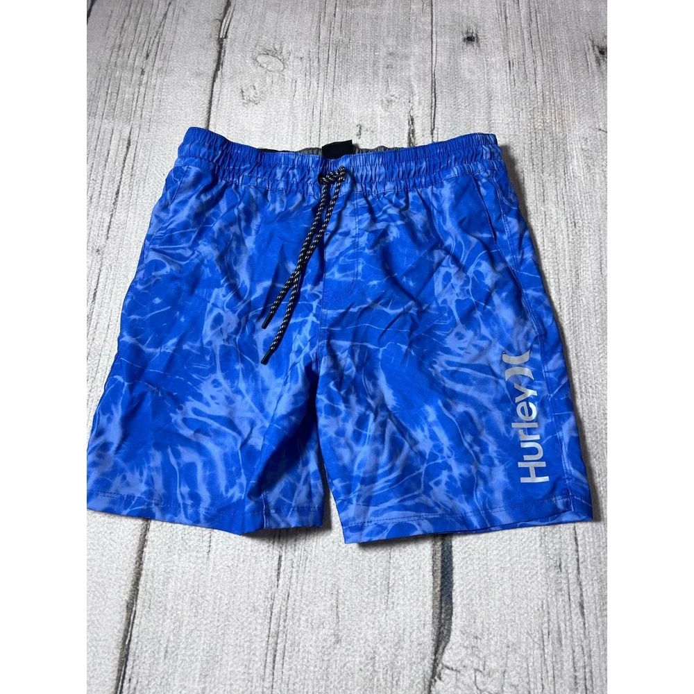 Hurley Tie Dye Swim Trunks Shorts Blue‎ Mens Large